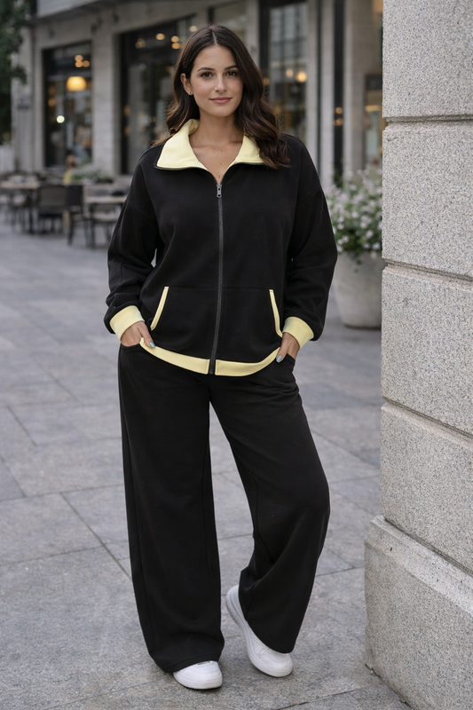 Σετ Φόρμες Δίχρωμες Μαύρες