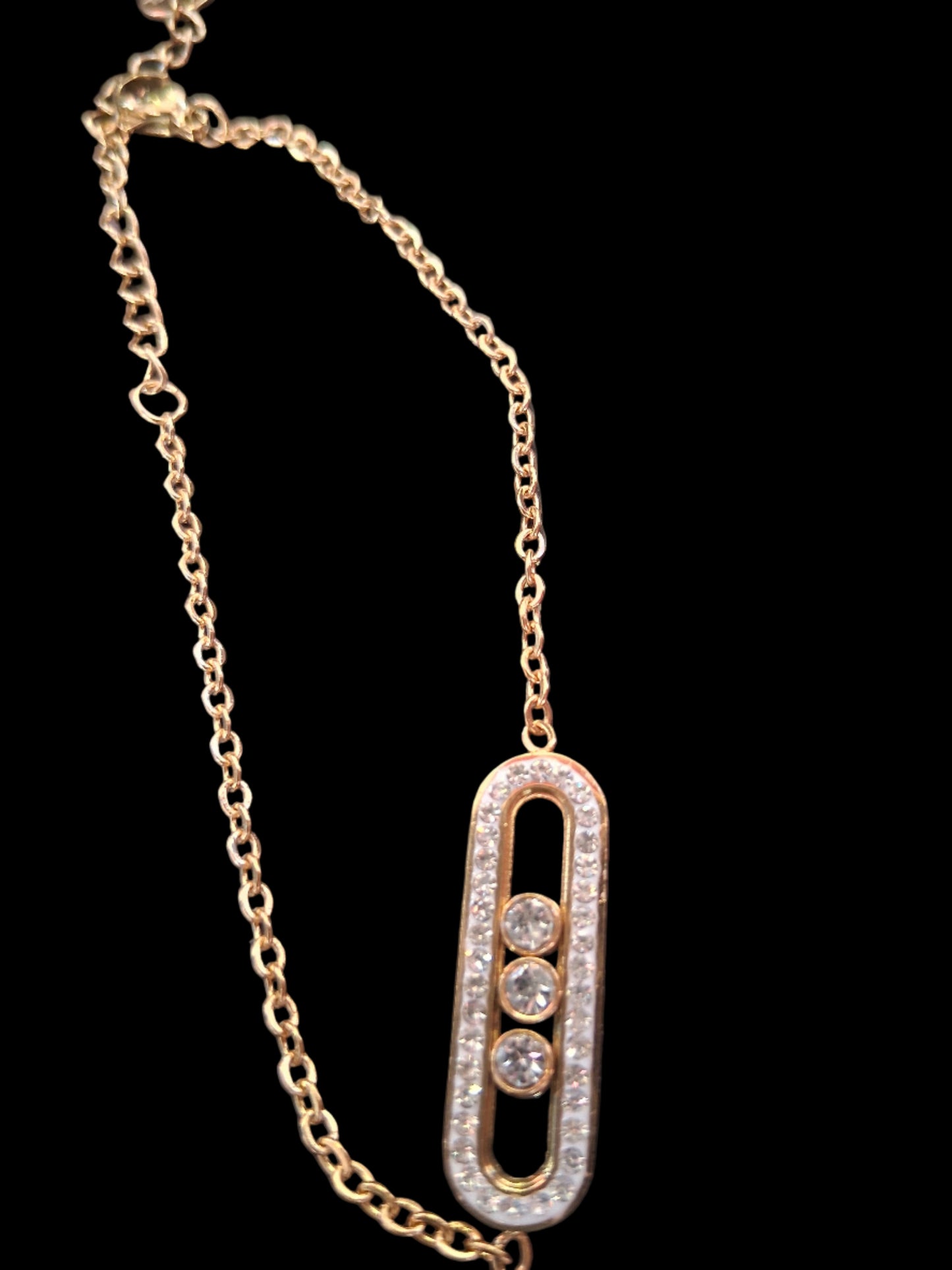 ατσάλινο βραχιόλι με μετακινούμενα ζιργκόν