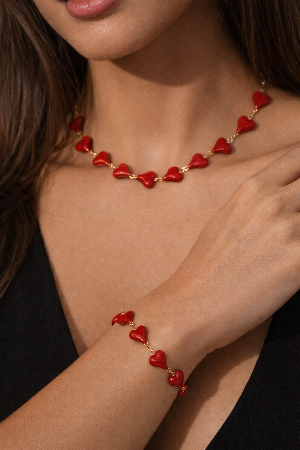 set kolie kai vraxioli me kardies