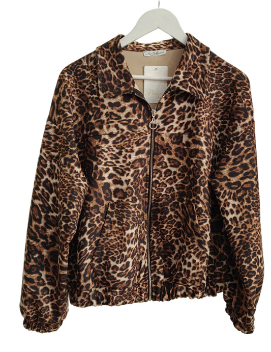 Bomber jacket leopard