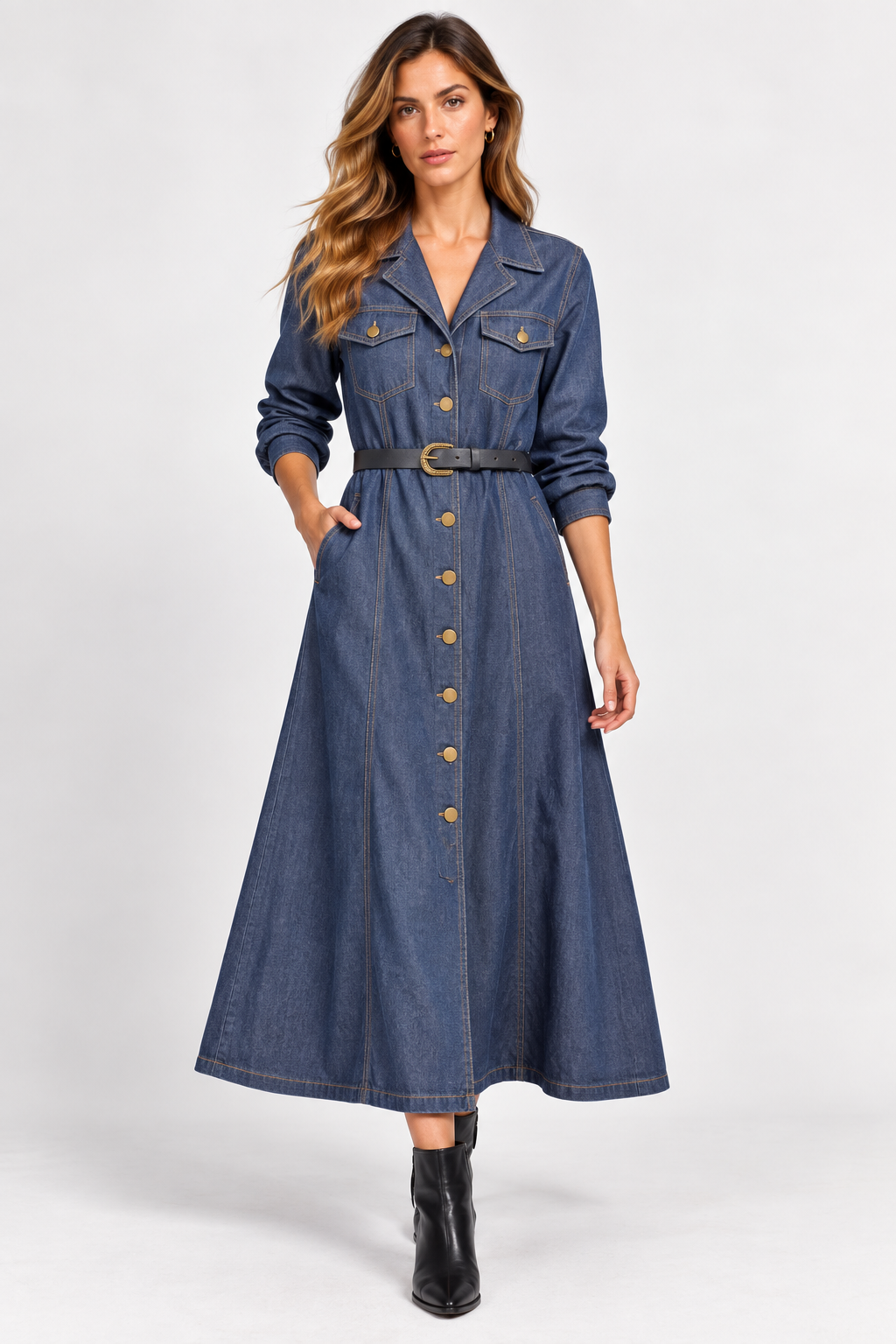 Denim Claire Dress Medium Blue