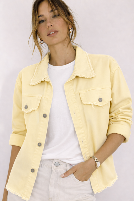 Τζην Τζάκετ κίτρινο 