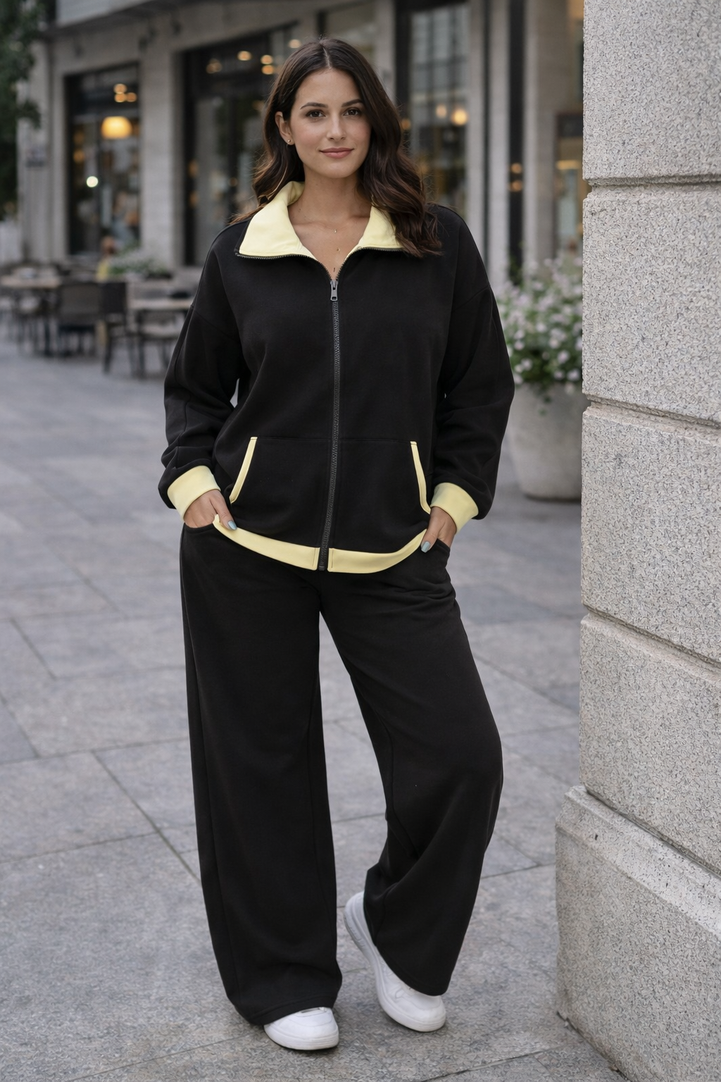 Σετ Φόρμες Δίχρωμες Μαύρες 