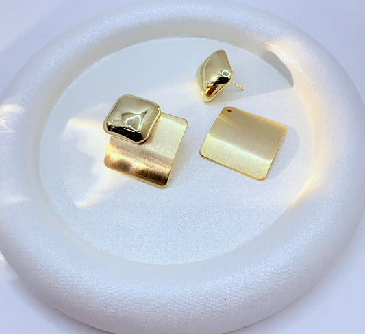 Ατσάλινα διπλά σκουλαρίκια