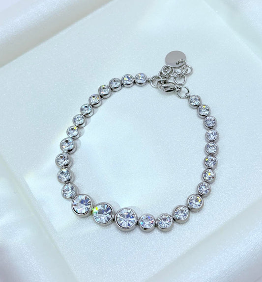 ατσάλινο βραχιόλι με ζιργκόν