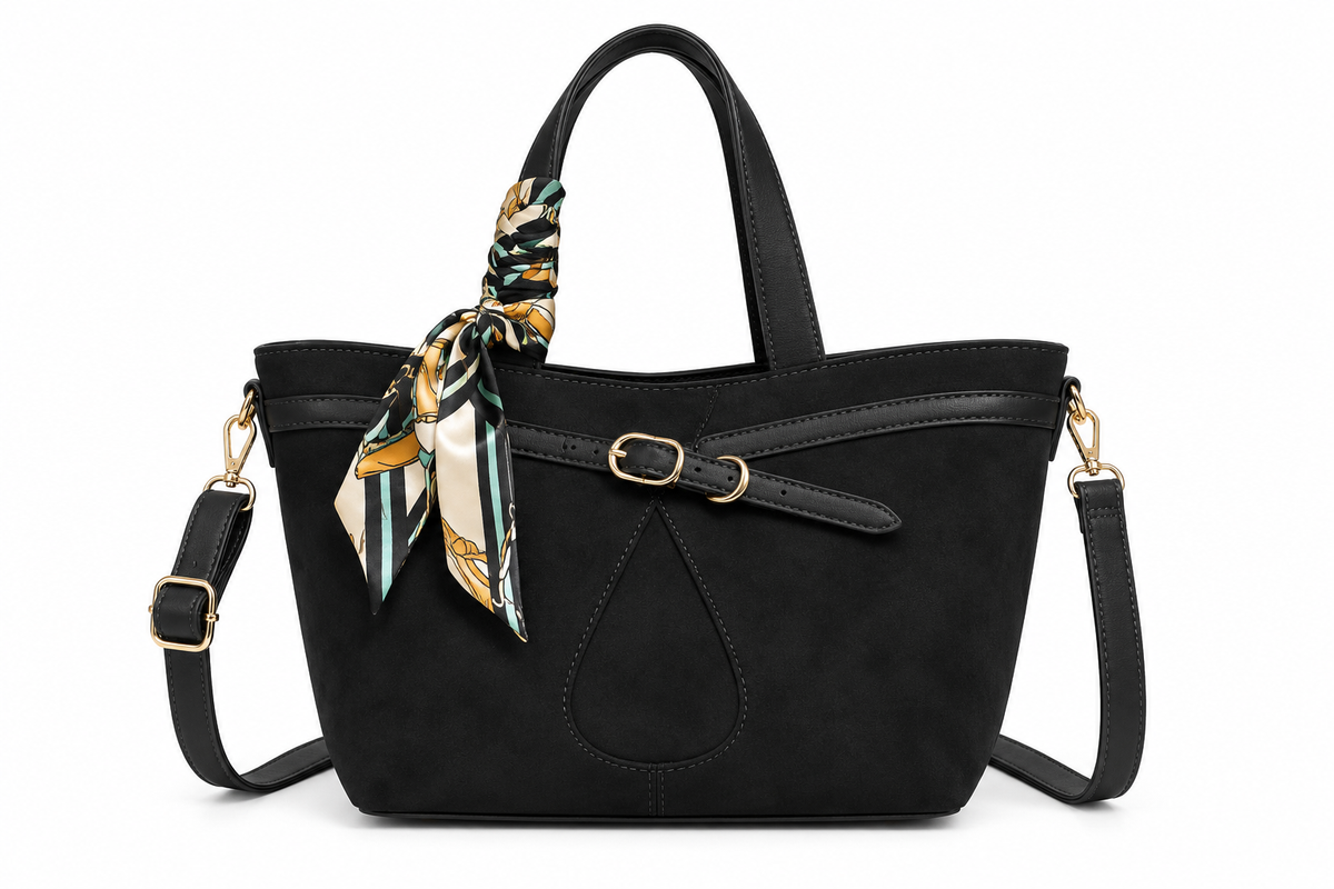 mauri suede scarf bag