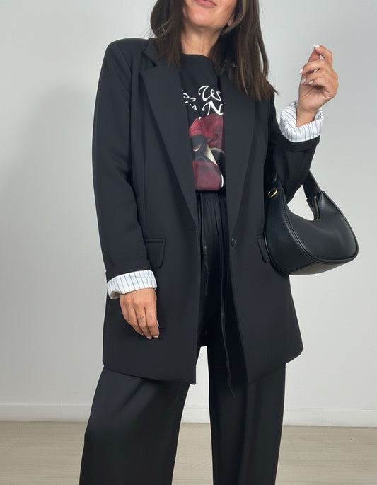 μαύρο oversized σακάκι