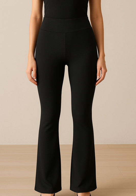 παντελόνι καμπάνα ελαστικό μαύρο