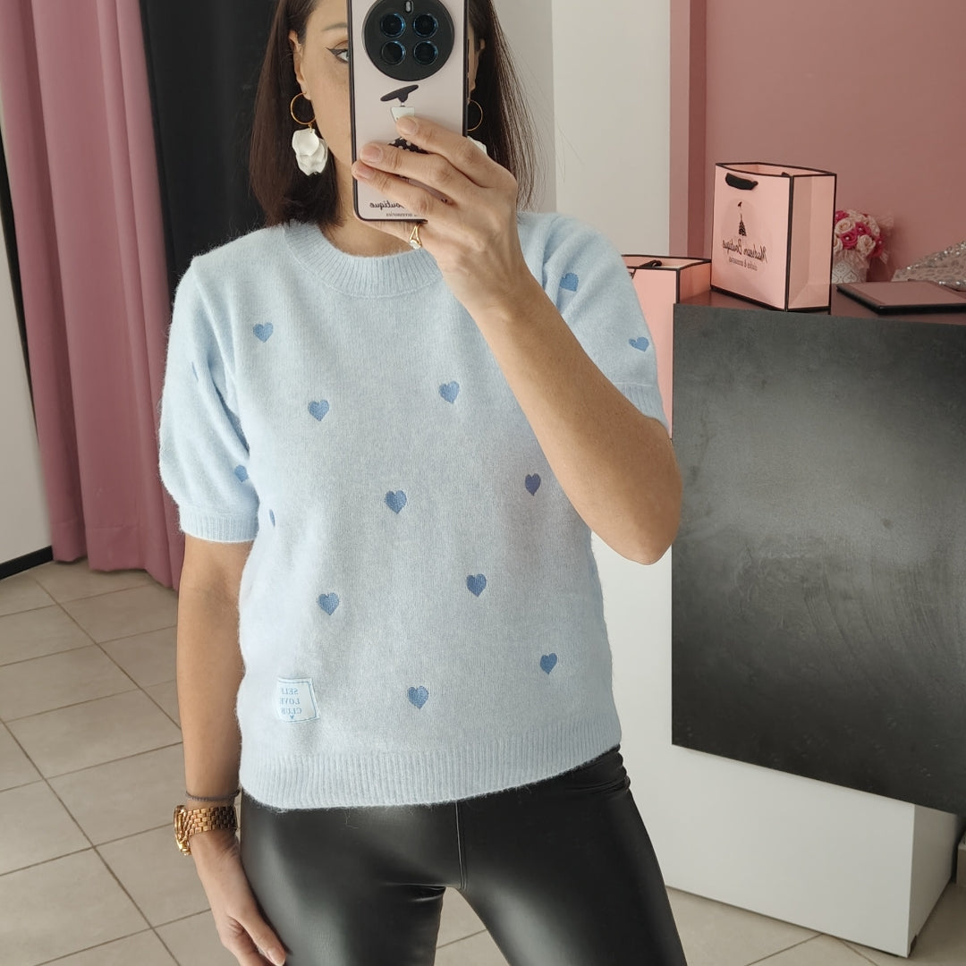 plekto kontomaniko poulover me kardies mple