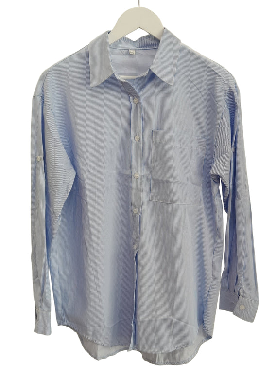 ριγέ πουκάμισο γαλάζιο