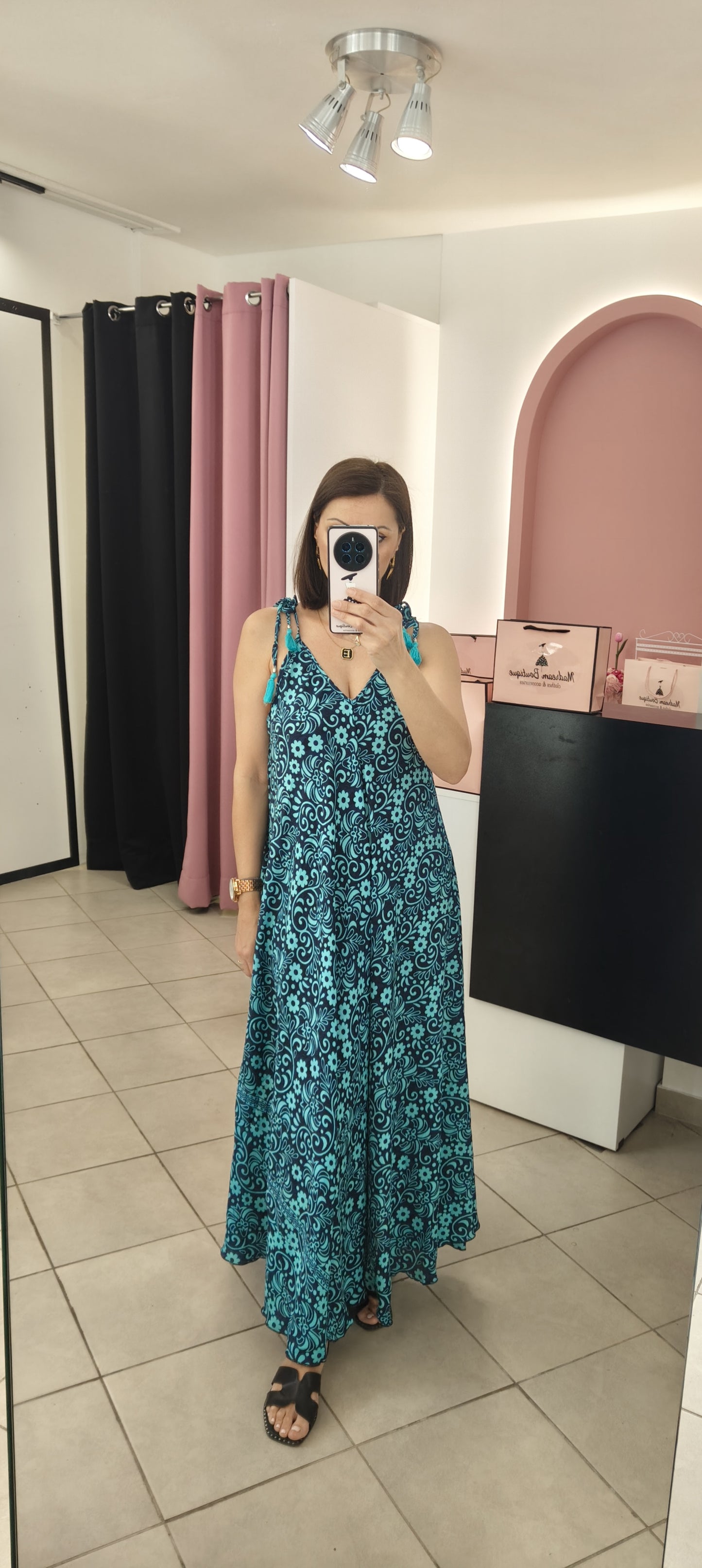 Boho Silk Dress