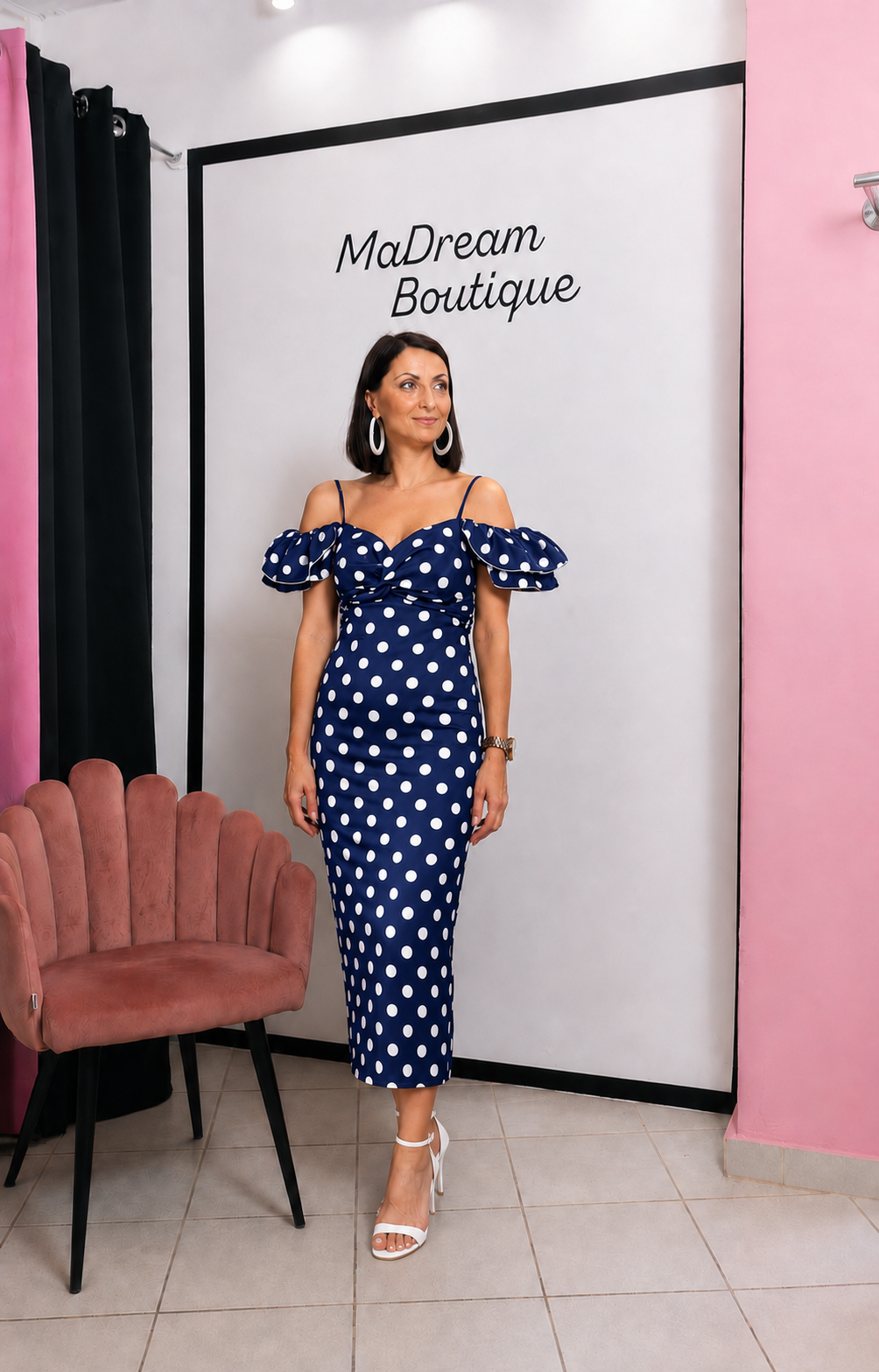 Dot Midi Dress