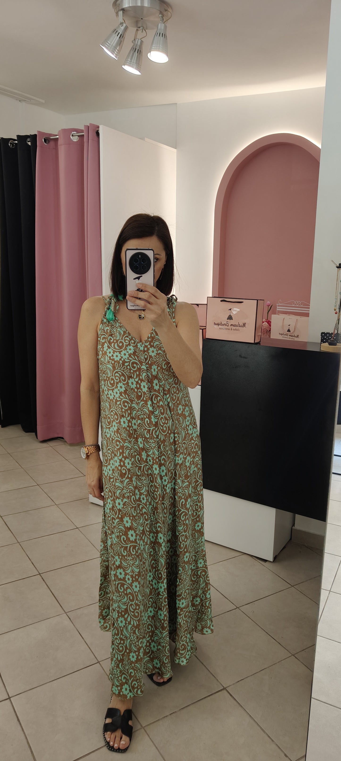 Boho Silk Dress