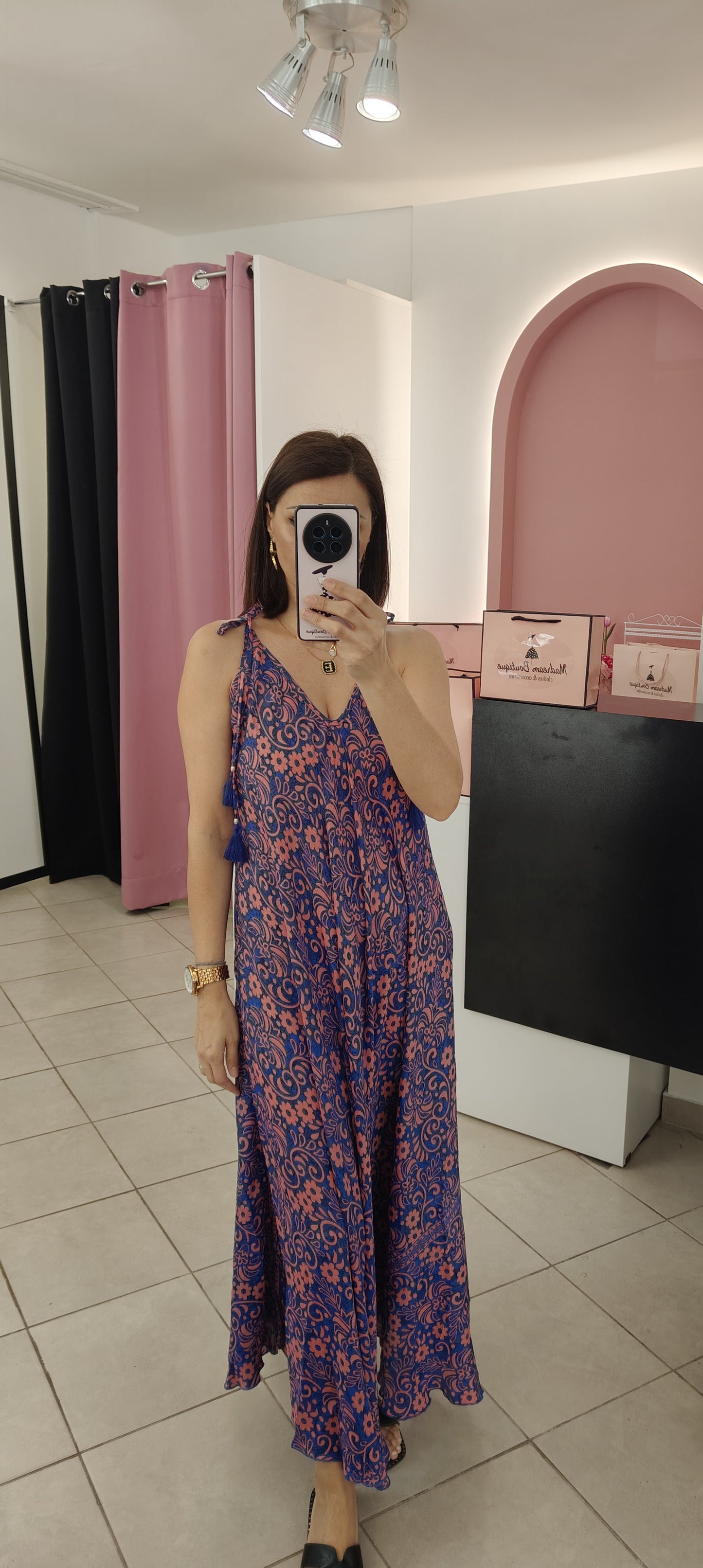 Boho Silk Dress