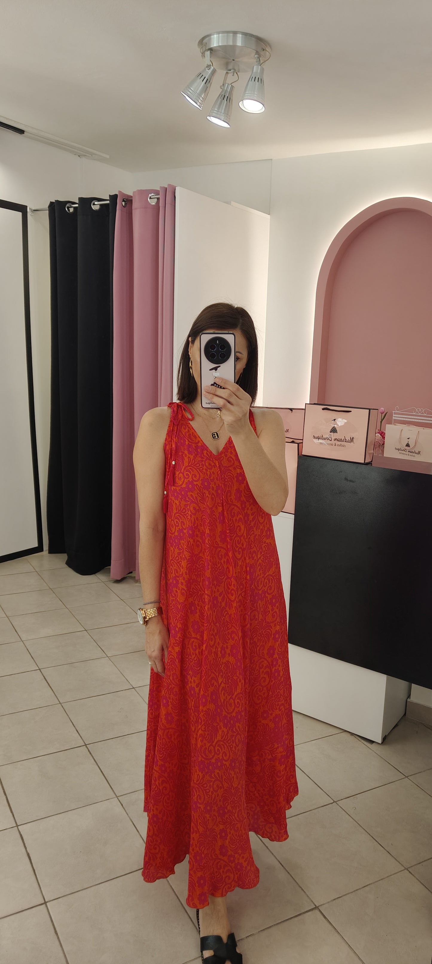 Boho Silk Dress
